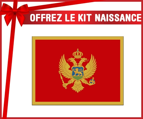 kit naissance bebé personalizada Bandera Montenegro