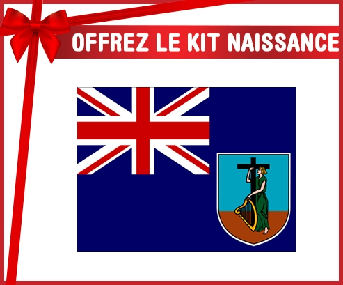 kit naissance bandera de bebé personalizada Montserrat