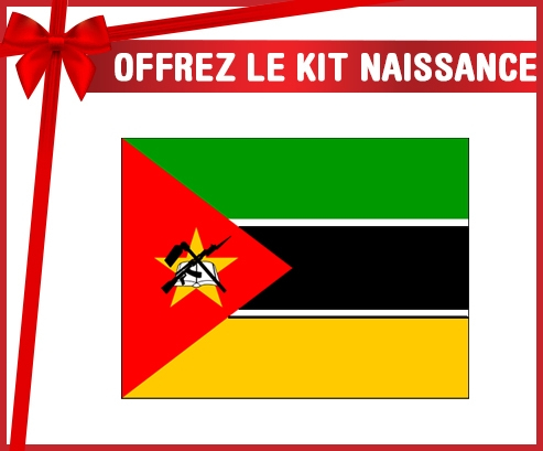 kit naissance bebé personalizado bandera de Mozambique