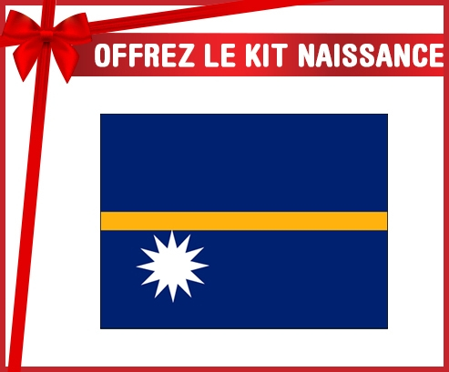 kit naissance bebé personalizado Bandera Nauru