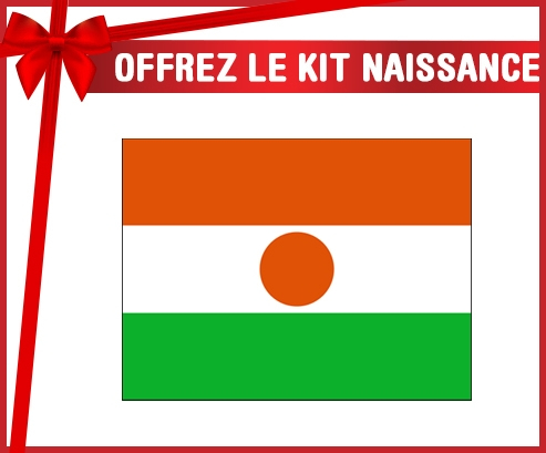 kit naissance bebé personalizado Bandera Níger