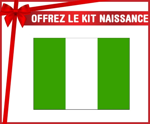 kit naissance bebé bandera personalizada de Nigeria