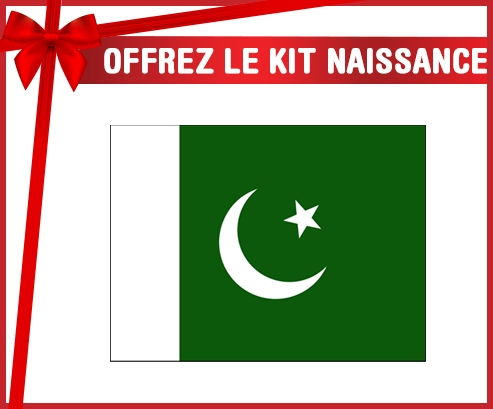 kit naissance bebé bandera personalizada Pakistán