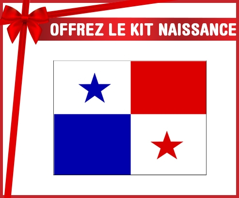 kit naissance bebé bandera personalizada de Panamá