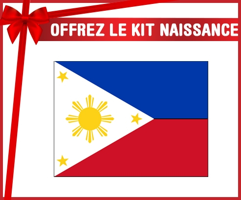 kit naissance bebé bandera personalizada de Filipinas