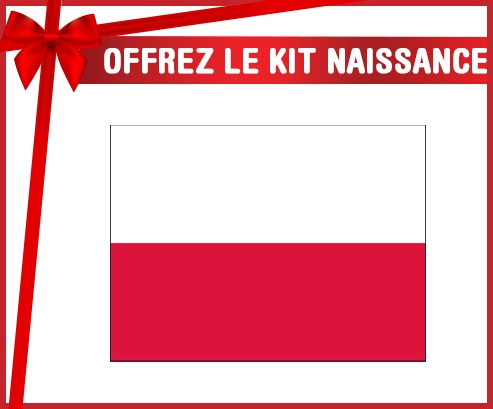 kit naissance bebé bandera personalizada Polonia