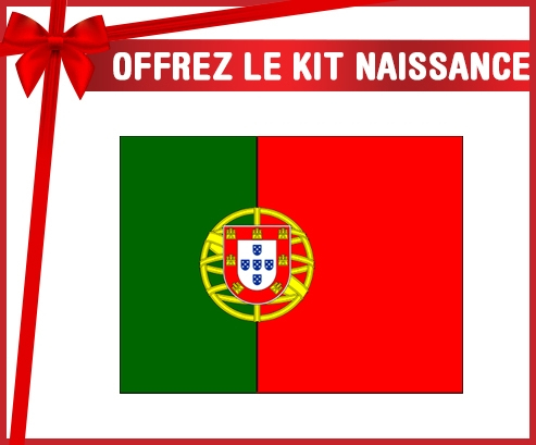 kit naissance bandera de bebé personalizada Portugal