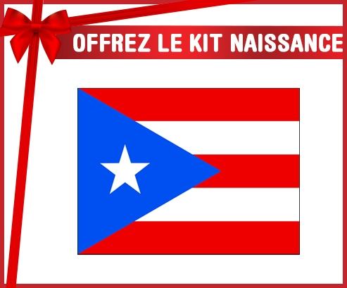 kit naissance Bebé Bandera Personalizada Puerto Rico