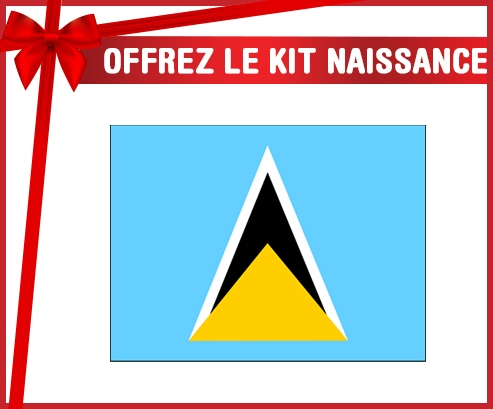kit naissance bebé personalizado bandera de Santa Lucía