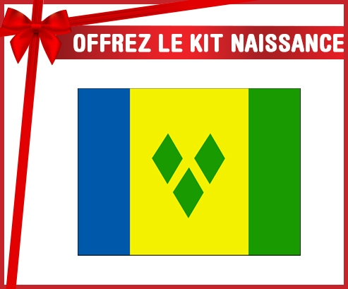 kit naissance bandera de bebé personalizada San Vicente y las Granadinas