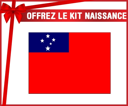 kit naissance bebé bandera personalizada samoana