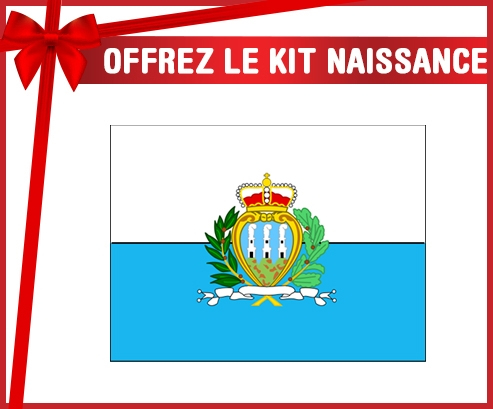 kit naissance bebé bandera personalizada San Marino