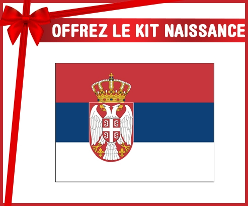 kit naissance bebé bandera personalizada Serbia