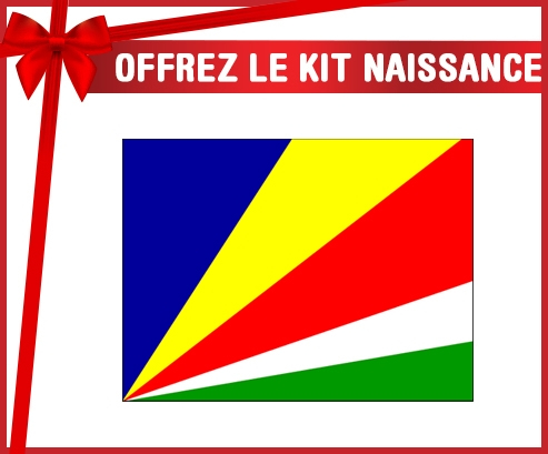 kit naissance seychelles de bandera de bebé personalizada