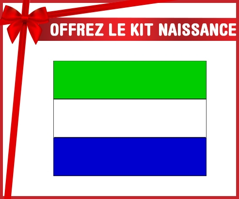 kit naissance bebé bandera personalizada de Sierra Leona