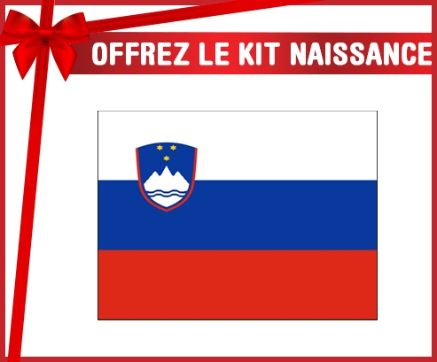 kit naissance bebé bandera personalizada Eslovenia