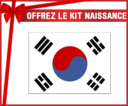 kit naissance bandera de bebé personalizada Corea del Sur