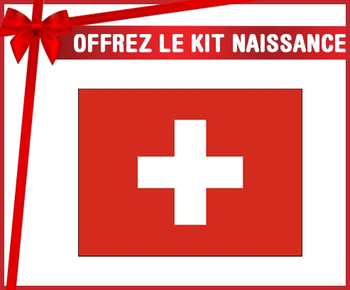 kit naissance bebé personalizada bandera suiza