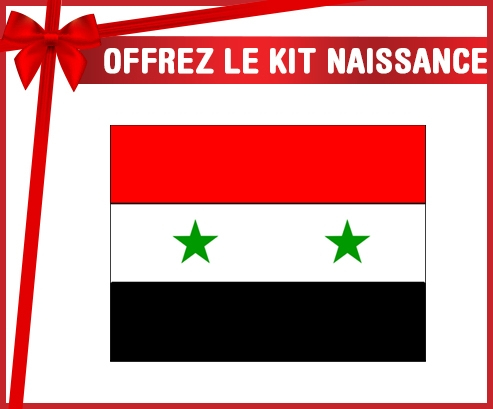 kit naissance bebé bandera personalizada República Árabe Siria