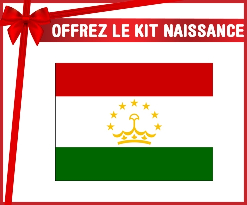 kit naissance bebé bandera personalizada de Tayikistán