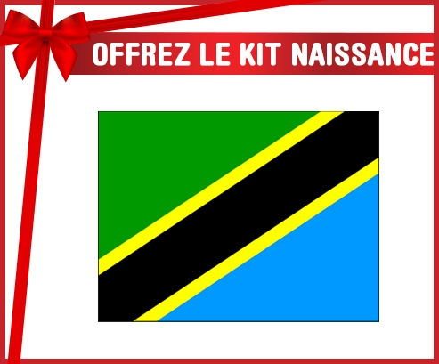 kit naissance bebé personalizado tanzania bandera