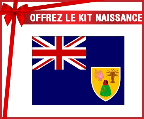 kit naissance bebé personalizado Bandera Islas Turcas y Caicos