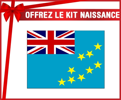 kit naissance bebé bandera personalizada de Tuvalu