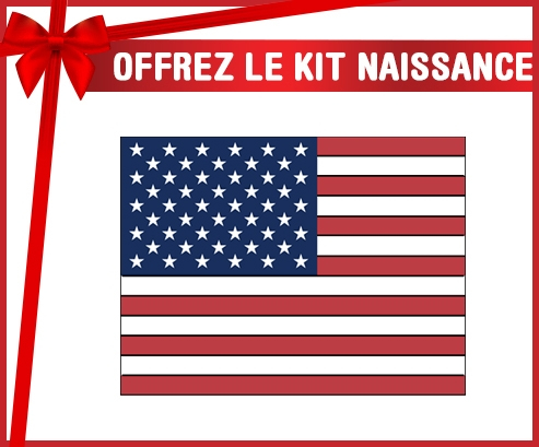 kit naissance bandera de bebé personalizada los Estados Unidos de América