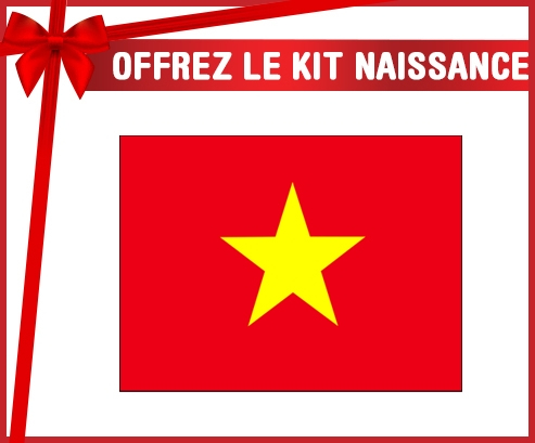 kit naissance bebé bandera personalizada Vietnam