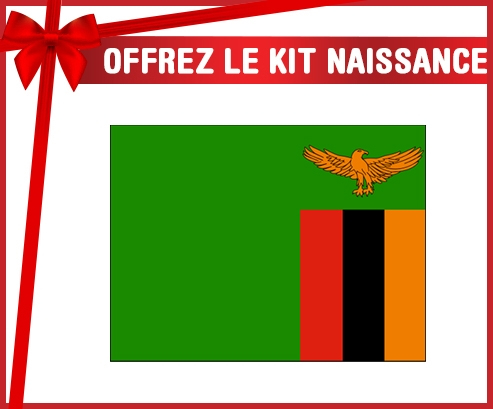 kit naissance bebé bandera personalizada de Zambia
