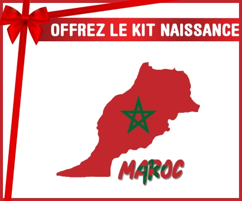 kit naissance mapas personalizados de Marruecos para bebés