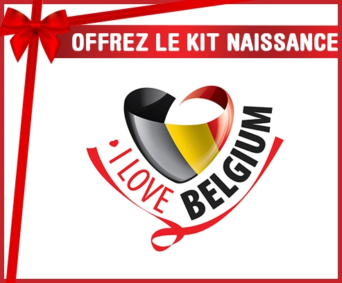 kit naissance bebé personalizado I Love Belgium
