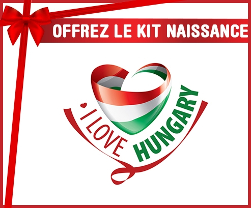 kit naissance bebé personalizado I Love Hungary