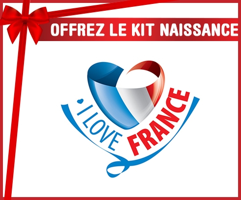 kit naissance mapas personalizados del France I Love