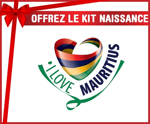 kit naissance bebé personalizado amo a Mauritus