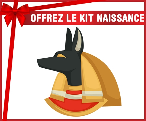kit naissance bebé personalizado Anubis dios egipcio infiernos perro cabeza Egipto