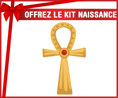 kit naissance cruz copta egipcia personalizada en oro o ankh con rustone (Cruz de la Vida)