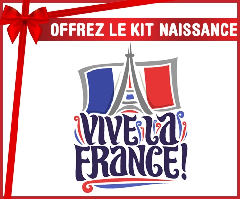 kit naissance bebé personalizado Vive la France