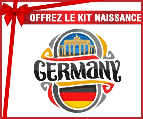 kit naissance bandera de bebé personalizada Alemania