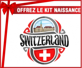 kit naissance bandera de bebé personalizada Suiza