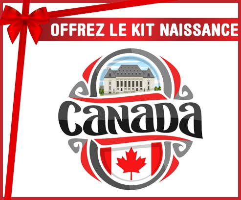 kit naissance bandera de bebé personalizada Canadá