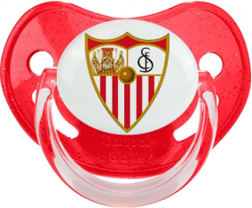 Sevilla Fetbol Club Piruleta Fisiológica Roja con Lentejuelas