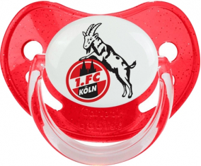 Fueball-Club Koln Red Physiological Lollipop con lentejuelas