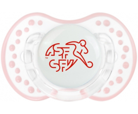 La selección suiza de fútbol Tetine lovi dynamic clásico retro-blanco-rosa-tierno