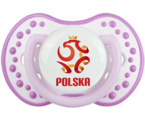La selección polaca de fútbol Sucette lovi dynamic clásico blanc-mauve
