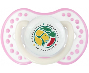 La selección senegalesa de fútbol Sucette lovi dynamic fosforescente de color blanco-rosa