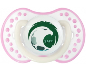 La selección de fútbol de Arabia Saudí Sucette lovi dynamic fosforescente de color blanco-rosa