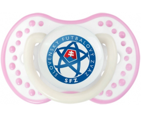 La selección eslovaca de fútbol Sucette lovi dynamic fosforescente de color blanco-rosa
