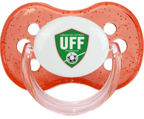 Selección de fútbol de Uzbekistán Tetine Cherry Red con lentejuelas
