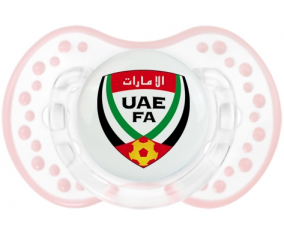 La selección de fútbol de los Emiratos Árabes Unidos Lollipop lovi dynamic clásico retro-blanco-rosa-tierno